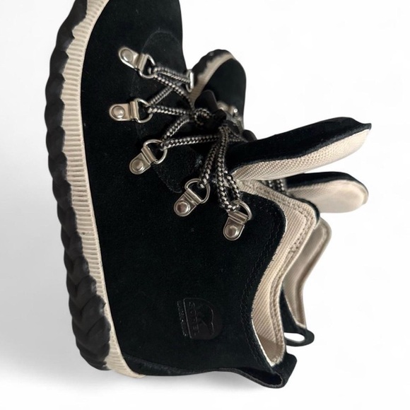 Sorel Black and Cream Lace-Up Boots - Picture 3 of 6